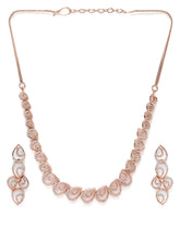 Radiant CZ Pear Drop Necklace & Earrings