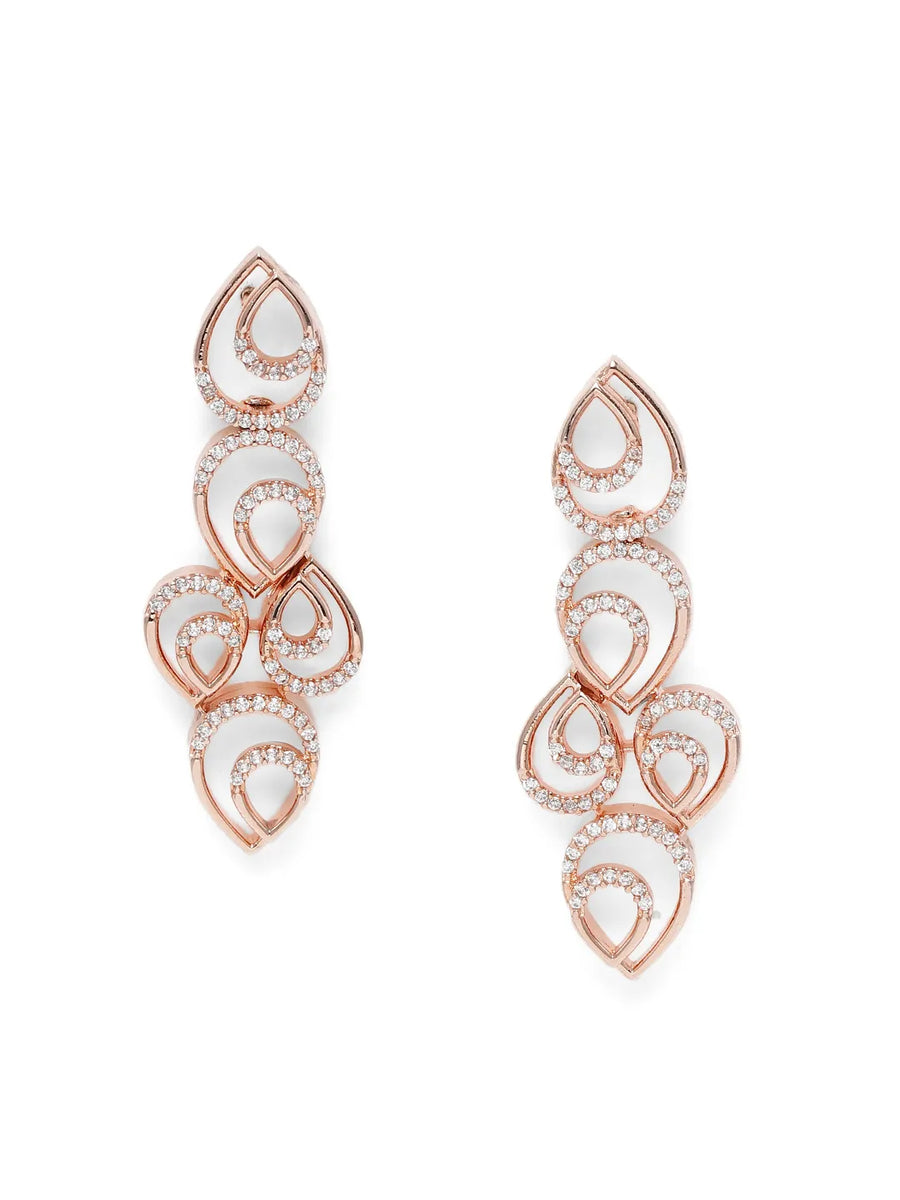 Radiant CZ Pear Drop Necklace & Earrings