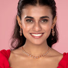 Radiant CZ Pear Drop Necklace & Earrings