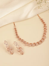 Radiant CZ Pear Drop Necklace & Earrings