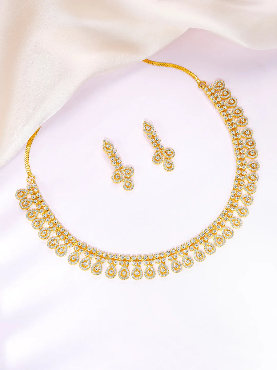 Luxurious CZ Necklace Set Collection