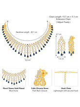 Radiant Blue Drops CZ Necklace Set