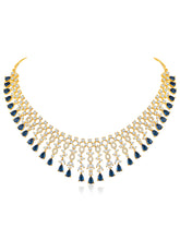 Radiant Blue Drops CZ Necklace Set