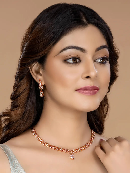 Dazzling Teardrop Necklace and Earrings