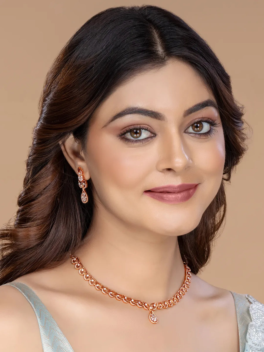 Dazzling Teardrop Necklace and Earrings