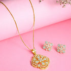 Blooming Elegance CZ Stud Pendant Set