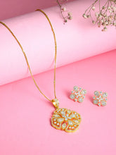 Blooming Elegance CZ Stud Pendant Set