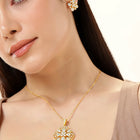 Blooming Elegance CZ Stud Pendant Set