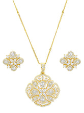 Blooming Elegance CZ Stud Pendant Set