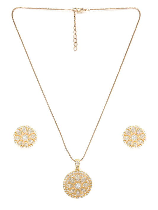 Luxe Garden Cubic Zirconia Pendant Set