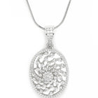 Oval Grace CZ Stud Pendant Set
