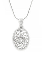 Oval Grace CZ Stud Pendant Set