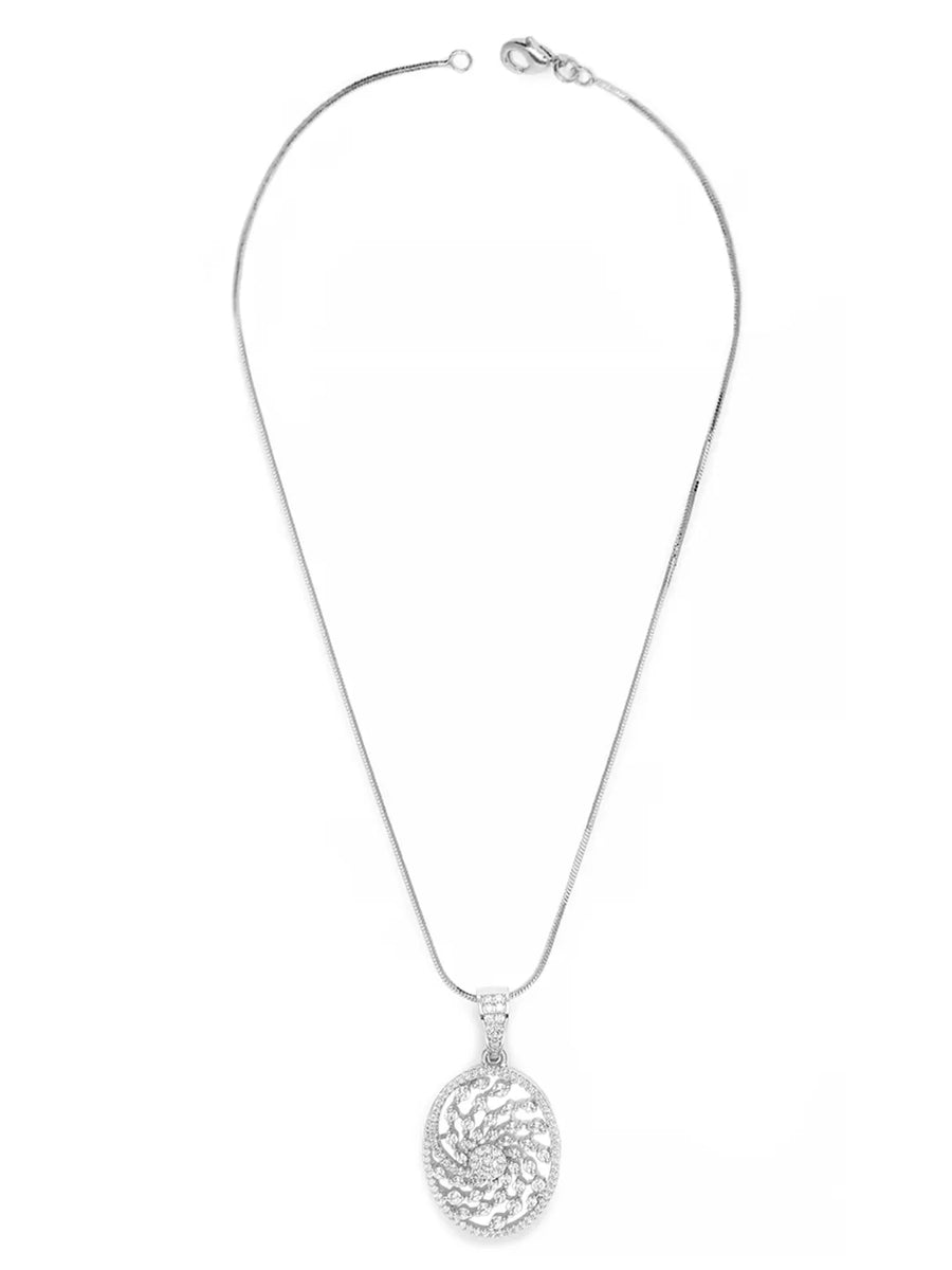 Oval Grace CZ Stud Pendant Set