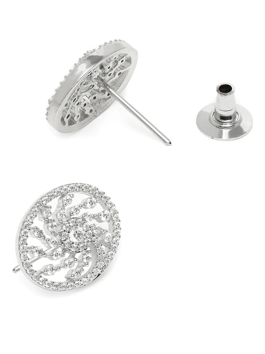 Oval Grace CZ Stud Pendant Set