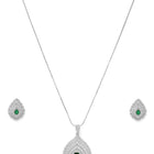 Mystic Emerald Crystal Pendant Set