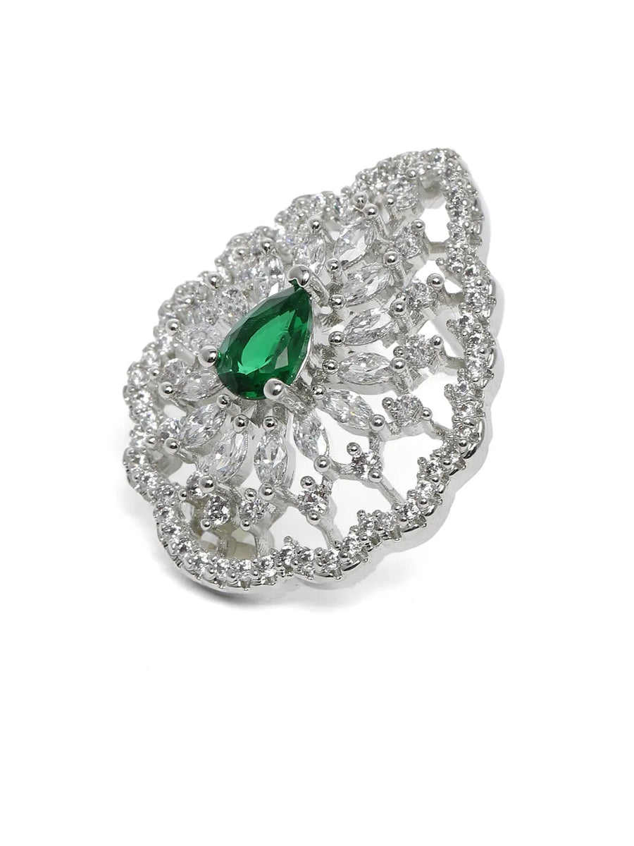 Mystic Emerald Crystal Pendant Set