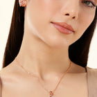 Brilliant CZ Studded Pendant Set