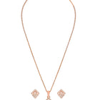 Brilliant CZ Studded Pendant Set