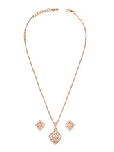 Brilliant CZ Studded Pendant Set