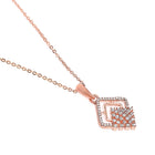 Brilliant CZ Studded Pendant Set