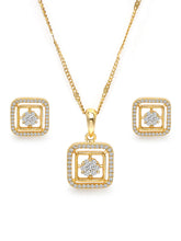 Eternal Glow CZ Studded Pendant Set