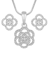 CZ Petal Perfection Pendant Set