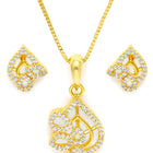 Majestic Shine CZ Studded Pendant Set