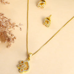 Majestic Shine CZ Studded Pendant Set