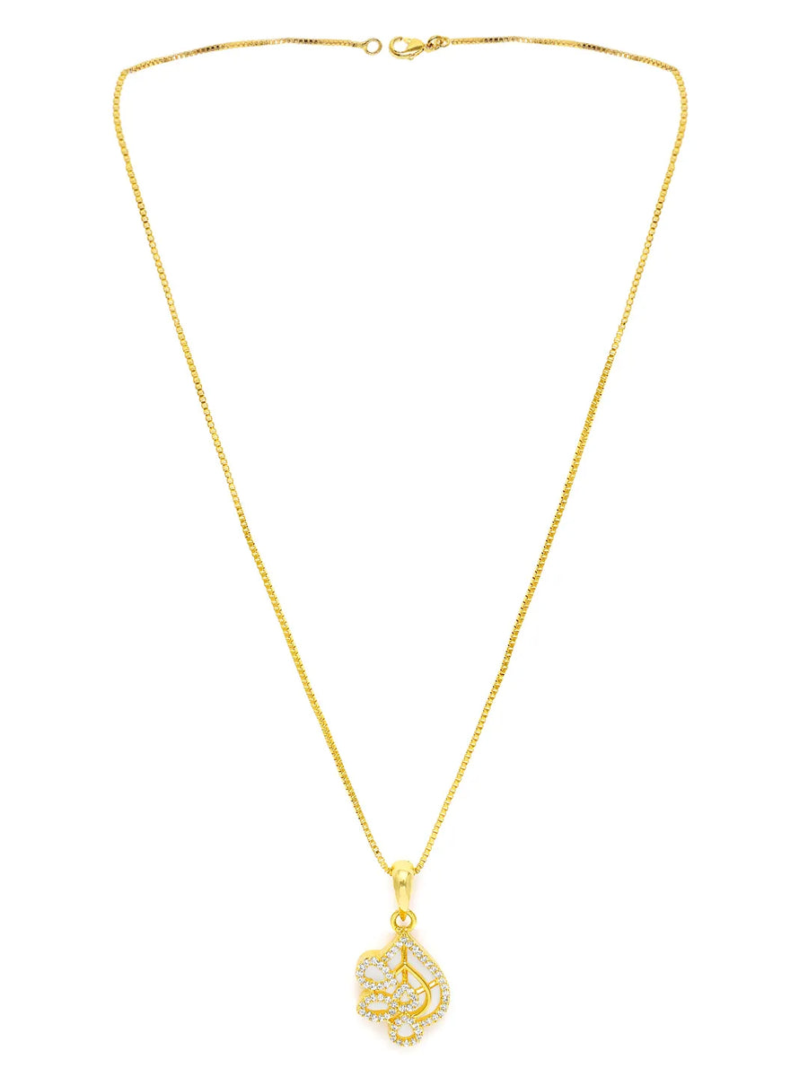 Majestic Shine CZ Studded Pendant Set