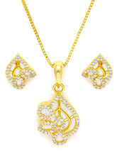 Majestic Shine CZ Studded Pendant Set