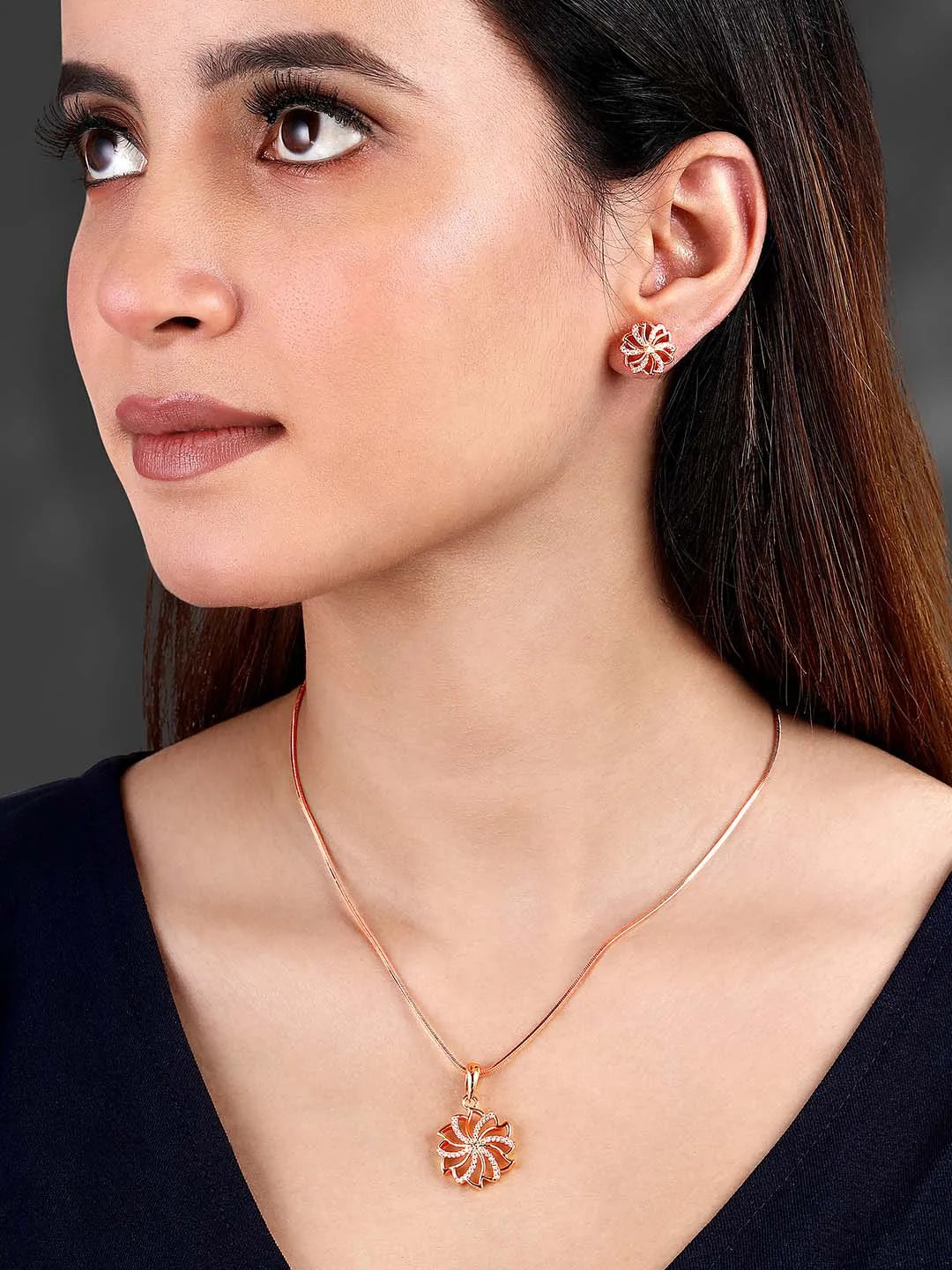 Floral Pendant Set | Elegant Fashion Jewellery by Peora Fashions