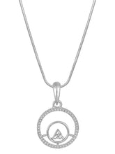 CZ Orbit Round Pendant Set