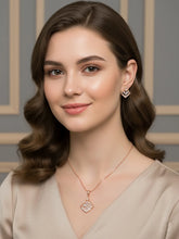 Sparkling Rhombus CZ Pendant Set
