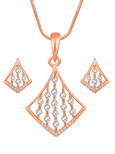 Radiant Rhombus CZ Pendant Set