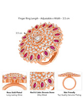 Radiant Reds Statement CZ Ring