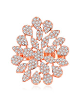 Stylish Shine CZ Statement Rose Gold Ring