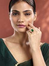 Opulent Green CZ Statement Ring