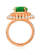 Opulent Green CZ Statement Ring