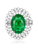 Opulent Green CZ Statement Ring