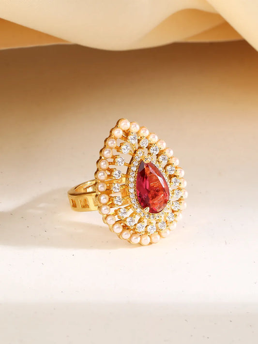 Pearl Stud Ring | Classic Fashion Jewellery by Peora