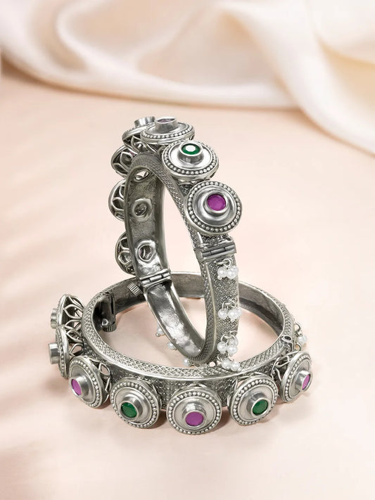 Antique Echo Faux Kundan Bangles Set