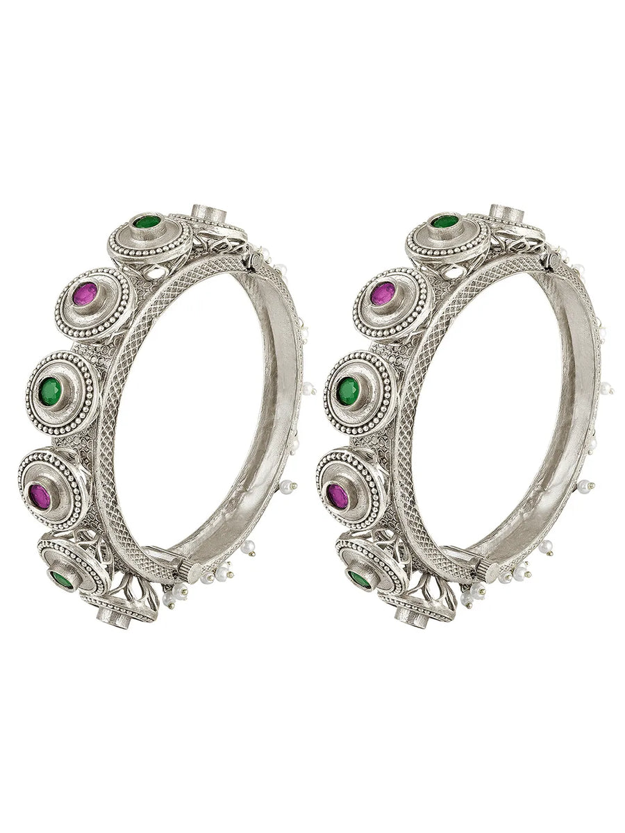 Antique Echo Faux Kundan Bangles Set