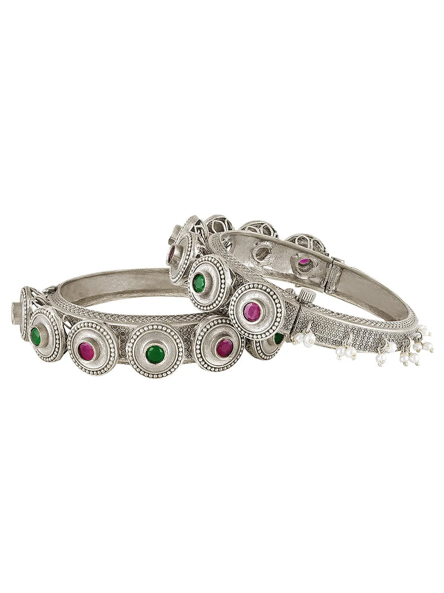 Antique Echo Faux Kundan Bangles Set