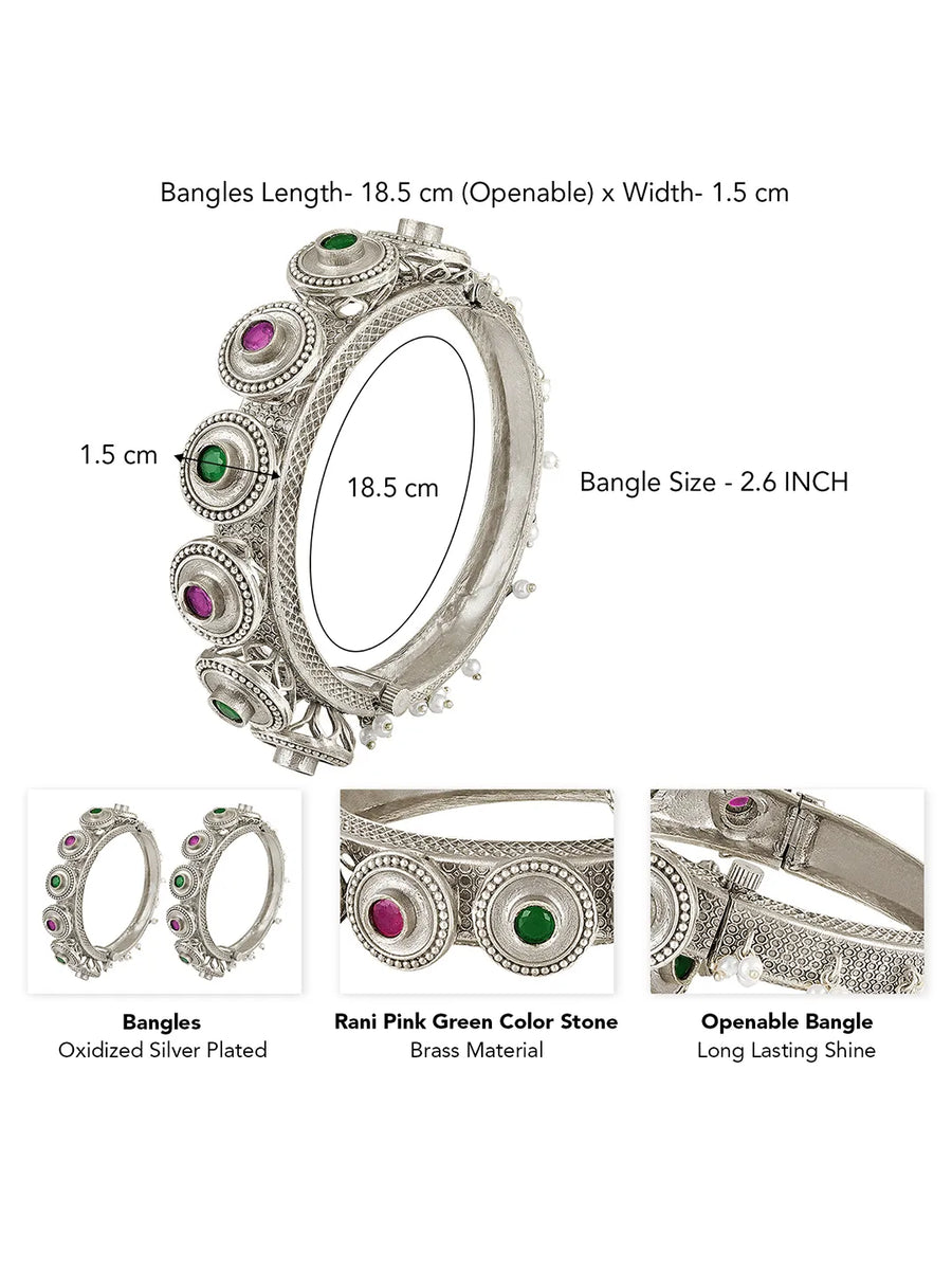 Antique Echo Faux Kundan Bangles Set