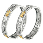 Antique Bloom Oxidized Bangle Set
