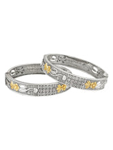 Antique Bloom Oxidized Bangle Set
