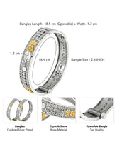 Antique Bloom Oxidized Bangle Set