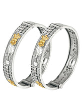 Antique Bloom Oxidized Bangle Set