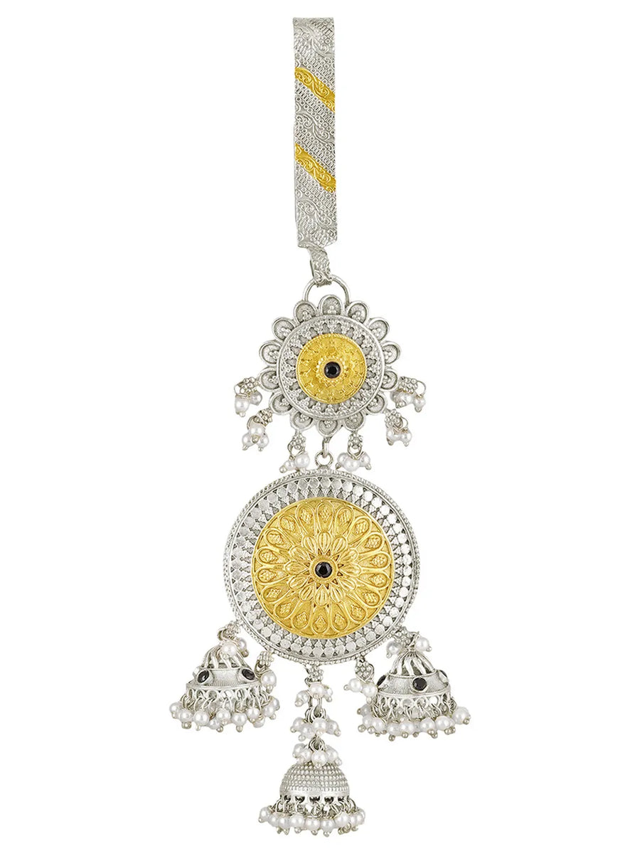 Floral Waist Challa with Pearl Jhumka