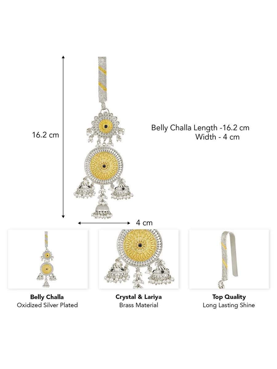 Floral Waist Challa with Pearl Jhumka